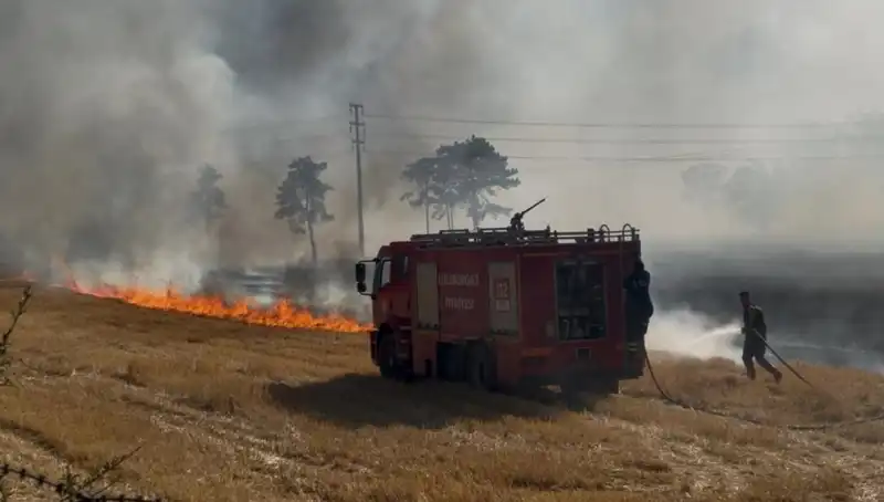 Kırklareli'nde Korkutan Anız Yangını: İtfaiye Seferber Oldu!