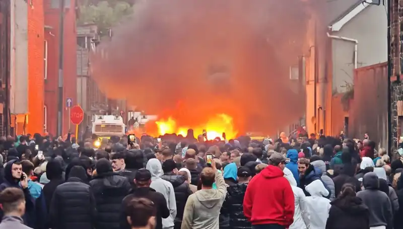 Kuzey İrlanda'da Cinsel Saldırı Protestosu: Yangınlar ve Gergin Atmosfer